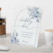 ダスティブルーバブリーバーブライダルシャワー標識 台座サイン (インサイチュ)