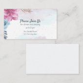 ダスティブルーバラとピンクフローラ エンクロージャーカード (正面/裏面)