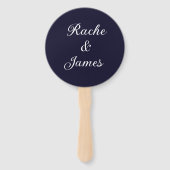 ダスティブルーバラネイビーブルーエレガントフローラ ハンドファン (裏面)