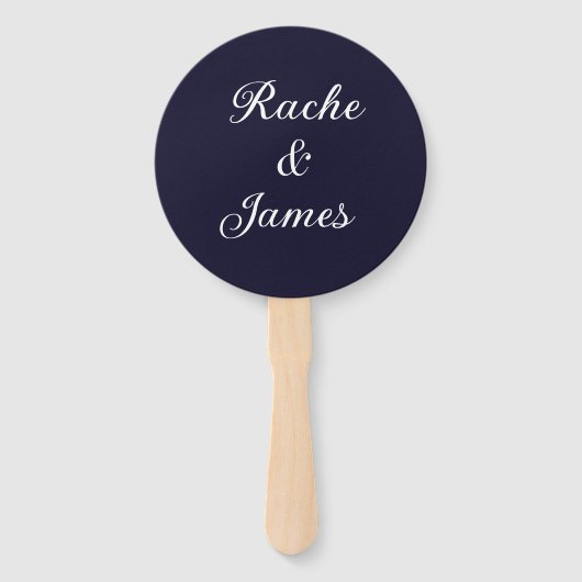 ダスティブルーバラネイビーブルーエレガントフローラ ハンドファン (裏面)