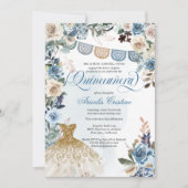 ダスティブルーバラパペルピカドカントリーキンセアニラ 招待状 (正面)