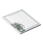 ダスティブルーバラパーソナライズされたウォーターカラーメイソンジャー ノートパッド (アングル)