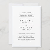 ダスティブルーバラフローラクラシック結婚ズ  招待状 (正面)