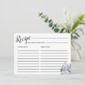 ダスティブルーバラフローラブライダルシャワーレシピカード エンクロージャーカード (スタンド正面)