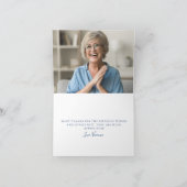 ダスティブルーバラフローラ写真40歳の誕生日 サンキューカード (内部)