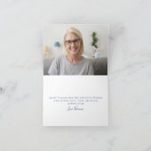 ダスティブルーバラフローラ写真60誕生日内 サンキューカード (内部)