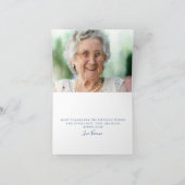 ダスティブルーバラフローラ写真80誕生日内 サンキューカード (内部)