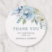 ダスティブルーバラフローラ結婚式の引き出物ラベル フェイバータグ (正面)