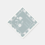 ダスティブルーバラブライダルシャワーナプキンス スタンダードカクテルナプキン (角)