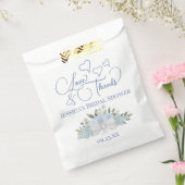 ダスティブルーバララブ&感謝していブライダルシャワー フェイバーバッグ (封をした状態)