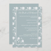 ダスティブルーバラリハーサルディナー招待状 招待状 (正面/裏面)