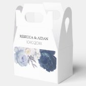 ダスティブルーバラ結婚式の引き出物ボックス フェイバーボックス (オープン)