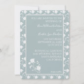 ダスティブルーバラ結婚式招待状 招待状 (正面)