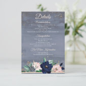 ダスティブルーバラ金ゴールド水カラーフローラ詳細 エンクロージャーカード (スタンド正面)