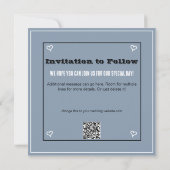 ダスティブルーバンダナフラット日付カードを保存 セーブザデート (裏面)