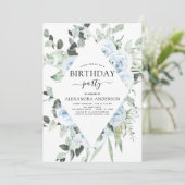 ダスティブルーバースデーパーティーフローラ招待状 招待状 (スタンド正面)