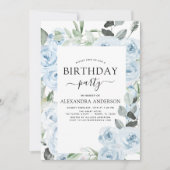 ダスティブルーバースデーパーティーフローラ 招待状 (正面)