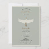 ダスティブルーバードスワンズアールデコブライダルシャワー 招待状 (正面)