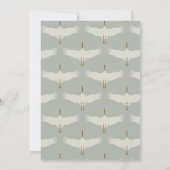 ダスティブルーバードスワンズアールデコブライダルシャワー 招待状 (裏面)