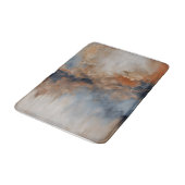 ダスティブルーバーンドオレンジネイビー抽象芸術 バスマット (アングル)