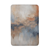 ダスティブルーバーンドオレンジネイビー抽象芸術 バスマット (正面縦)