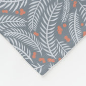 ダスティブルーパインツリーリーフクリスマスホリデー フリースブランケット (角)