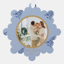 ダスティブルーパゴダメリークリスマスツリー2 – 写真 オーナメントカード