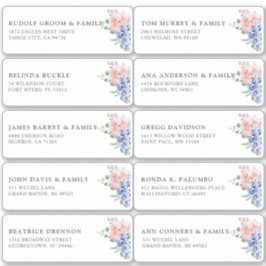 ダスティブルーパステルあじさいゲストネームアドレス シール