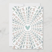 ダスティブルーパステルかわいらしラヴァンダーベビーシャワー 招待状 (裏面)