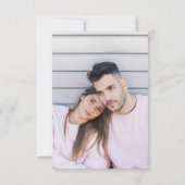 ダスティブルーパステルピンクあじさい結婚のQRコード 出欠カード (裏面)