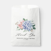 ダスティブルーパステルピンクアジサイブライダルシャワー フェイバーバッグ (正面)