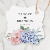 ダスティブルーパステルピンクアジサイ結婚ズサンキュー フェイバータグ (裏面)