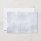 ダスティブルーパステルピンクアジサイ結婚フローラのQR 出欠カード (裏面)