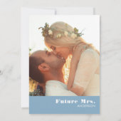 ダスティブルーパンパスグラスボホブライダルシャワー写真 招待状 (裏面)