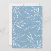 ダスティブルーパンパスグラスボモダンホブライダルシャワー 招待状 (裏面)