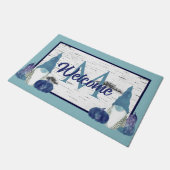 ダスティブルーパンプキン格言《植物》アスペン 素朴 ドアマット (アングル)