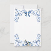 ダスティブルーパンプキン秋フローラボーイベビーシャワー サンキューカード (裏面)