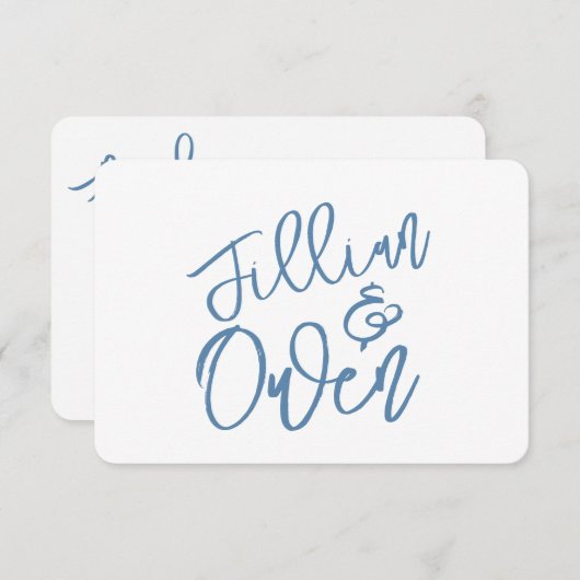 ダスティブルーパーソナライズされたサンキューノート ノートカード (正面/裏面)