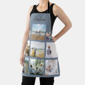 ダスティブルーパーソナライズされたファミリーフォトコラージュ名 エプロン (インサイチュ)