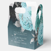 ダスティブルーパーソナライズされたフローラ結婚ズ フェイバーボックス (オープン)