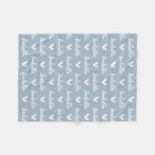 ダスティブルーパーソナライズされた名毛布(ハート付) フリースブランケット (正面(横))