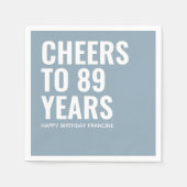 ダスティブルーパーソナライズされた誕生日イヤンナプキン スタンダードカクテルナプキン (正面)