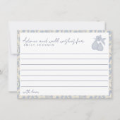 ダスティブルーパーフェクト梨ブライダルシャワーアドバイスカード 招待状 (正面)