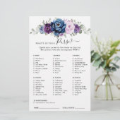 ダスティブルーパープルネイビー薄紫ブライダルシャワーゲーム (スタンド正面)