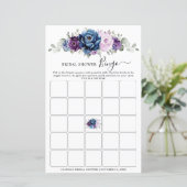 ダスティブルーパープルネイビー薄紫ブライダルシャワービンゴ (スタンド正面)