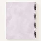 ダスティブルーパープルネイビー薄紫開花ズ ノートブック (裏面)