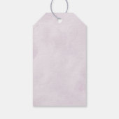 ダスティブルーパープルネイビー薄紫開花結婚の歓迎 ギフトタグ (裏面)