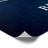 ダスティブルーパープルネイビー薄紫開花結婚の歓迎 ポスター (角)