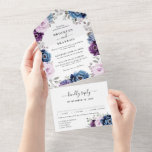 ダスティブルーパープルネイビー薄紫開花結婚ズ・オールイン オールインワン招待状<br><div class="desc">ダスティエレガントブルーパープル薄紫ラベンダーフローラテーマすべてエレガントの1つの結婚式招待状でダスティ青、海軍、紫、薄紫色のバラ花の花芽とセージ緑のユーカリのを特集して葉い。カスタマイズに関して連絡は救済私に連絡してくださいもし。または、このデザインを使用して他の製品が必要。</div>