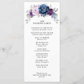 ダスティブルーパープルネイビー薄紫開花結婚ズ プログラム (裏面)